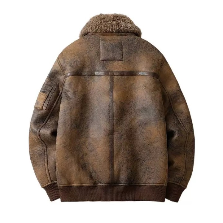 Winter New Arrival Trendy  Retro Fleece Lined Thickened Insulated Jacket Mens Casual