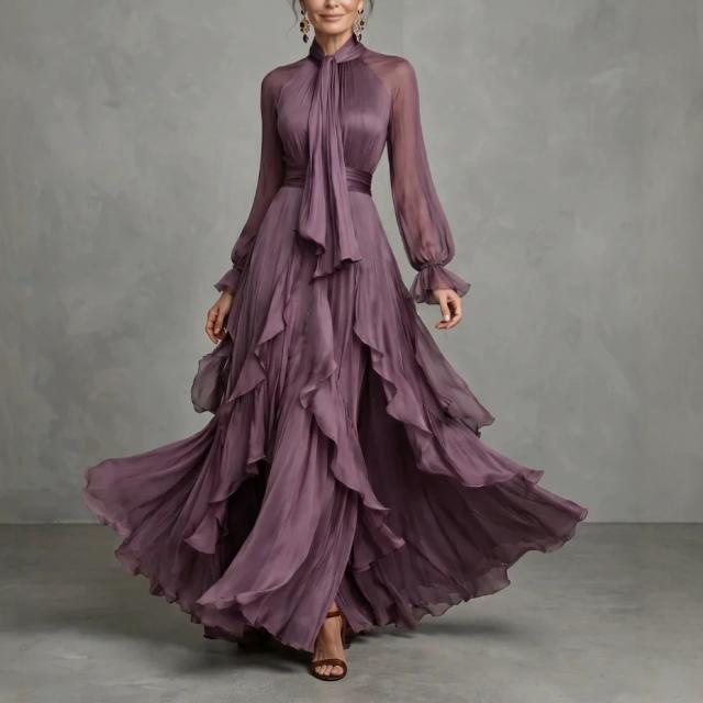 Linen Blend Long Dress