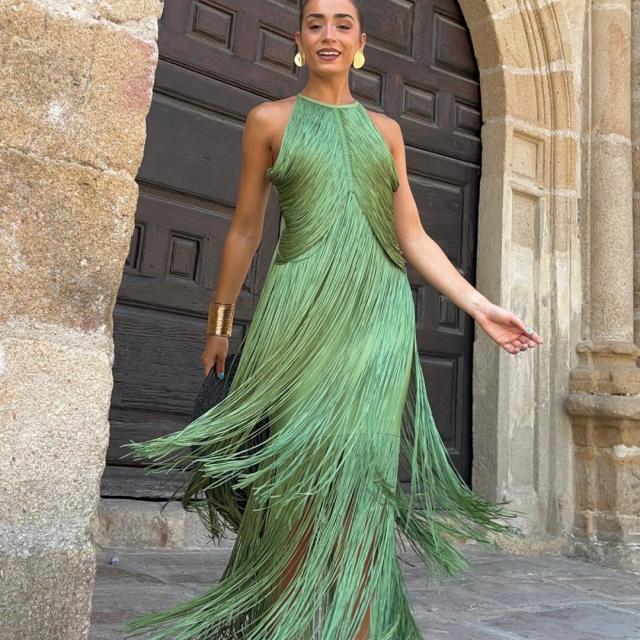 Linen Blend Long Dress