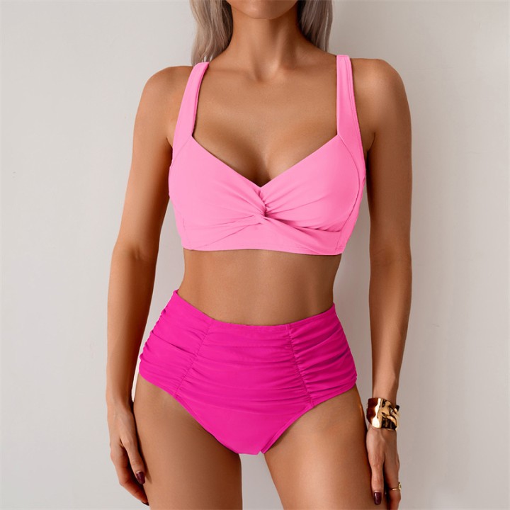 High Waist Women’s Two Piece Swimsuit Female Bikini Swimwear Beach Surfing Brazilia