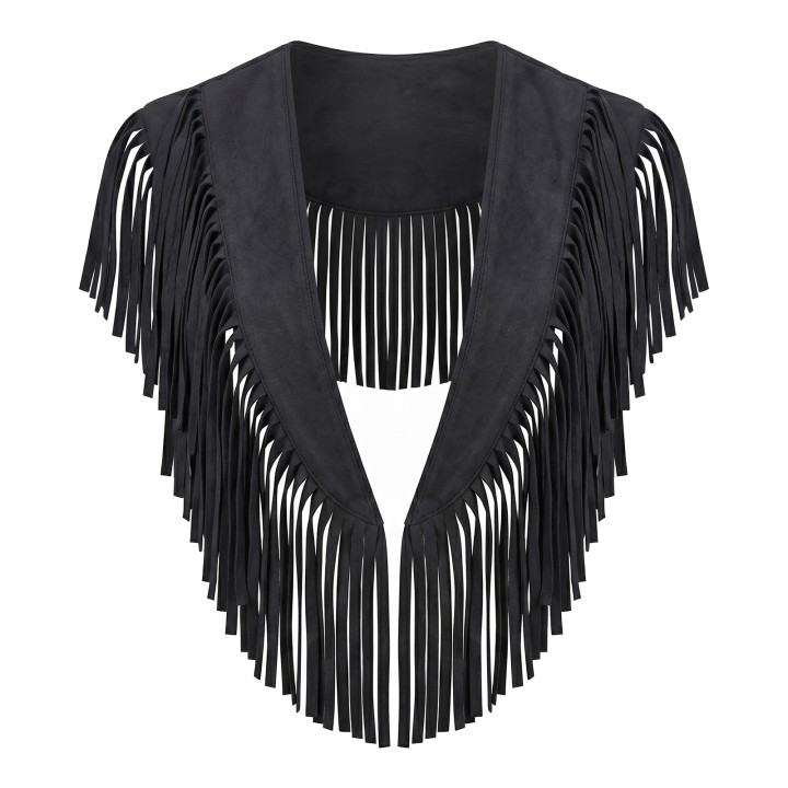 Womens Tassel Vest Jacket Open Front Stylish Solid Color Casual Sleeveless Tassel Co
