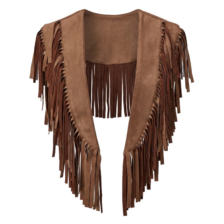 Womens Tassel Vest Jacket Open Front Stylish Solid Color Casual Sleeveless Tassel Co