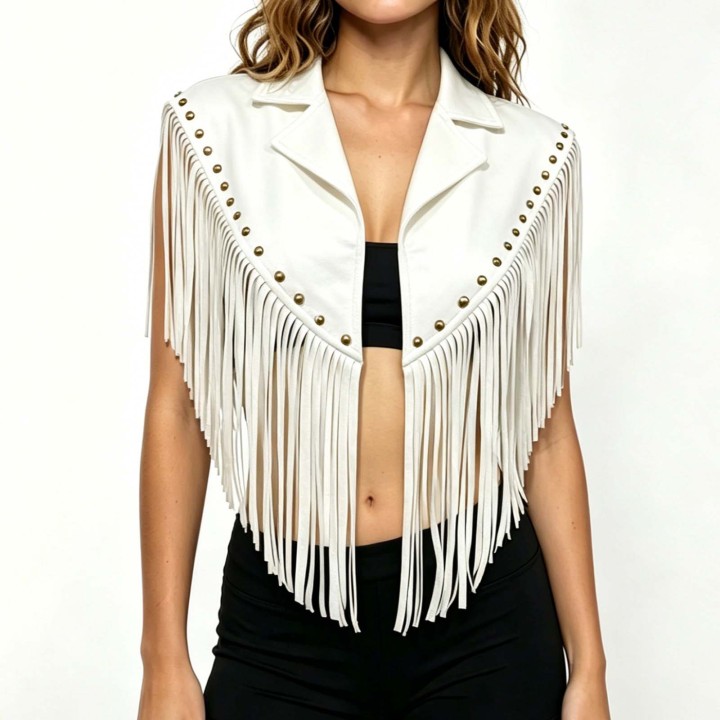 Women Vintage Boho Studded Suede Turn Down Collar Open Front Vests Western Riveted Fr