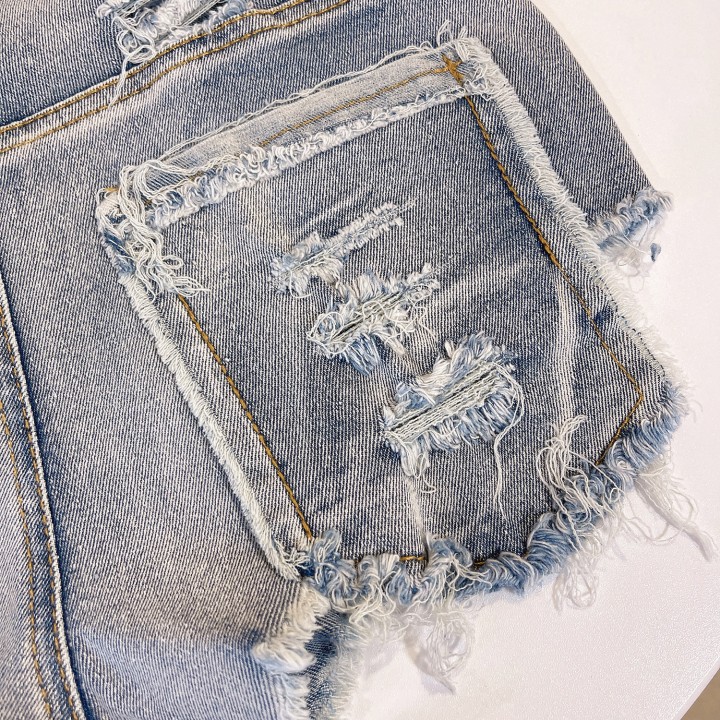 Womens Summer  High Waist Denim Shorts 2025 Female Fashion Hollow Out Hole Hot Pants