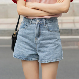 Lucyever Wide Leg Denim Shorts Women Casual High Waist Loose Straight Shorts Woman 20