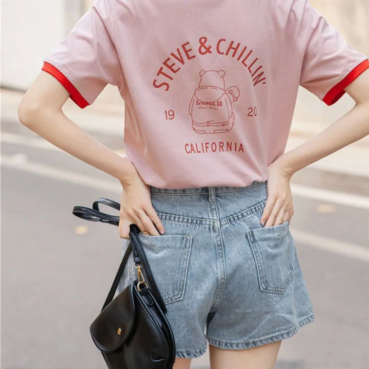 Lucyever Wide Leg Denim Shorts Women Casual High Waist Loose Straight Shorts Woman 20
