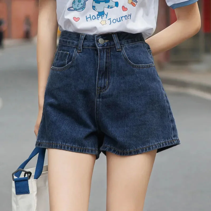 Lucyever Wide Leg Denim Shorts Women Casual High Waist Loose Straight Shorts Woman 20