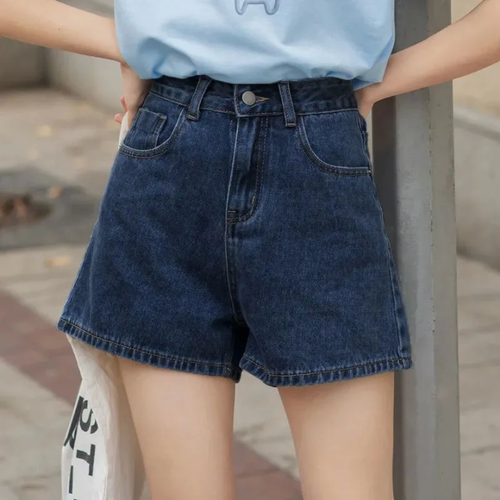 Lucyever Wide Leg Denim Shorts Women Casual High Waist Loose Straight Shorts Woman 20