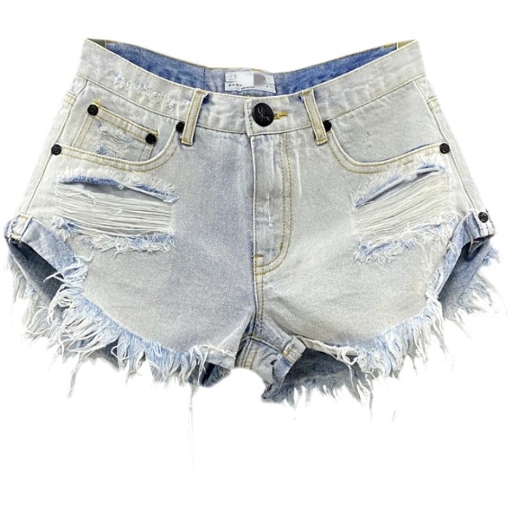  Lowwaisted Denim Shorts 2026 New Summer Hole A Wideleg Pants Ripped Jeans For Women