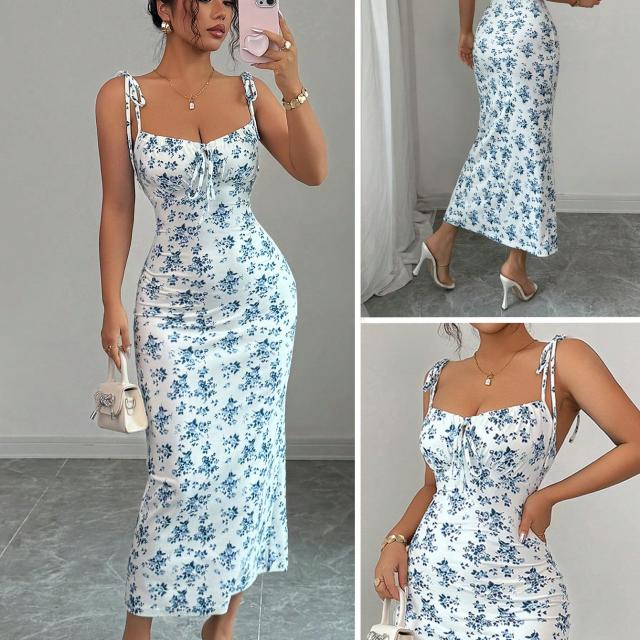 Linen Blend Long Dress