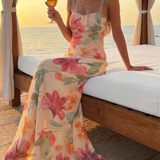 Linen Blend Long Dress
