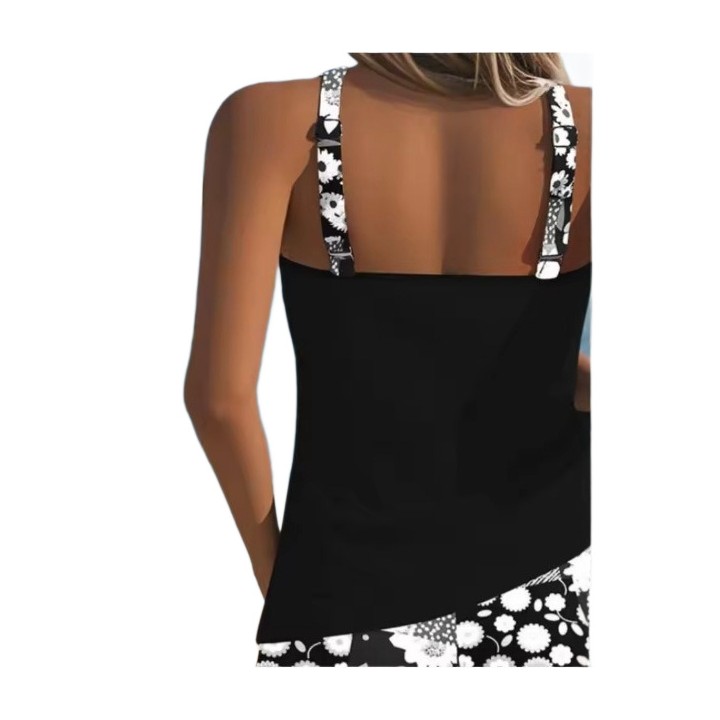 2026 New Plus Size Tankini Set High Waisted Quickdry Swim Shorts & Modest Tummy Contr